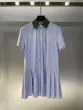 MIU MIU Pleated striped dress