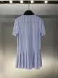 MIU MIU Pleated striped dress