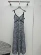 MIU MIU Long floral print crepe de chine dress