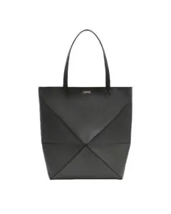 LOEWE XL Puzzle Fold tote in shiny calfskin