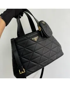Prada Medium leather tote bag with stitching