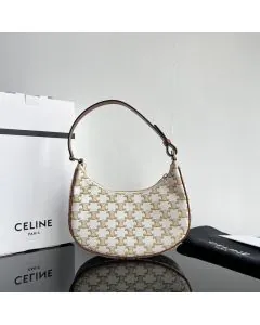 Celine AVA BAG IN TRIOMPHE CANVAS AND CALFSKIN