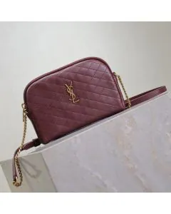 YSL Gaby zipped pouch in quilted lambskin