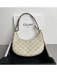 Celine AVA BAG IN TRIOMPHE CANVAS AND CALFSKIN