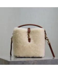 YSL LE 37 mini in shearling