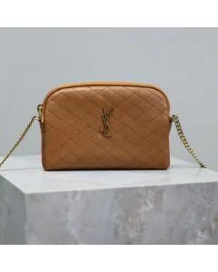 YSL GABY zipped pouch in quilted lambskin