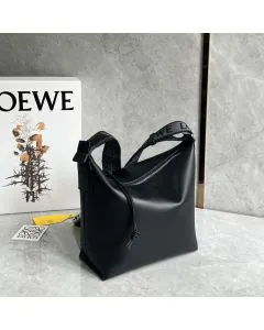 LOEWE Small Cubi crossbody bag in supple smooth calfskin and jacquard