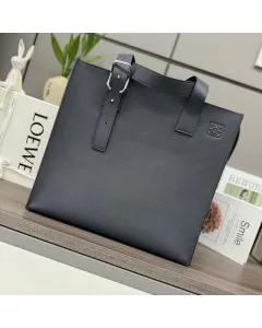 LOEWE Buckle zip tote in soft grained calfskin