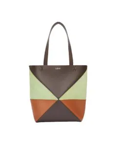 LOEWE Medium Puzzle Fold tote in calfskin and suede