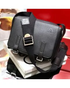LOEWE XS Military messenger bag in soft grained calfskin