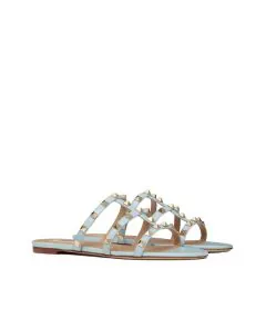 Valentino ROCKSTUD FLAT SLIDE SANDAL