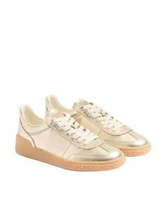 Valentino UPVILLAGE TRAINER IN LAMINATED CALFSKIN WITH NAPPA CALFSKIN LEATHER BAND