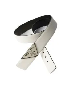 Prada Reversible Saffiano leather belt strap