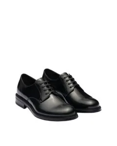 Prada Brushed leather lace-up shoes