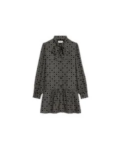 Celine Basque mini dress in silk twill