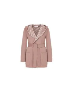 Dior Cropped Coat with Hood and Belt