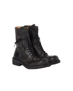 MIU MIU Leather laced booties