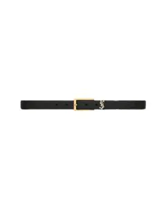 YSL CASSANDRE belt in grained lambskin
