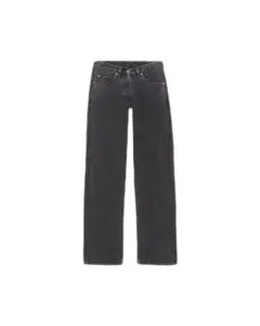 YSL V-WAIST LONG BAGGY JEANS IN 9O'S BLACK DENIM