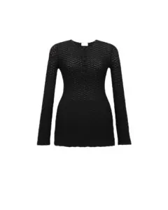 YSL MINI DRESS IN CROCHET KNIT