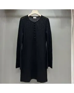 YSL MINI DRESS IN CROCHET KNIT