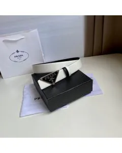 Prada Reversible Saffiano leather belt strap
