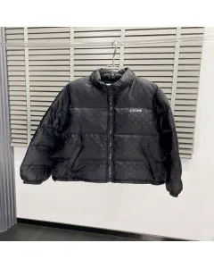 celine down jacket in triomphe nylon jacquard