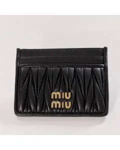 MIU MIU Matelassé nappa leather card holder