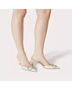 Valentino VLOGO SIGNATURE SLINGBACK PUMP IN CALFSKIN LEATHER 