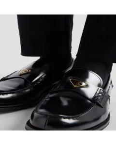 Prada Brushed leather loafers