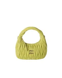 MIU MIU Wander matelassé suede bag