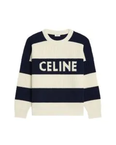 celine oversized sweater in striped cotton