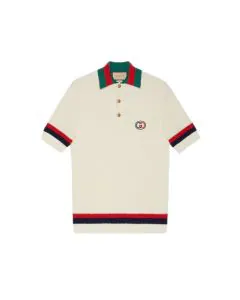 Gucci Knit cotton polo T-shirt with Web
