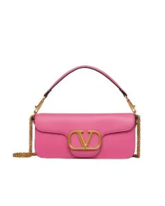 VALENTINO GARAVANI LOCÒ CALFSKIN SHOULDER BAG