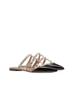 Valentino ROCKSTUD PATENT-LEATHER MULE