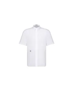Dior Short-Sleeved Shirt with Black Bee Embroidery