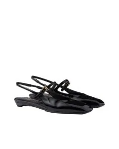 Prada Patent leather slingback ballerinas