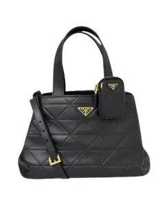 Prada Medium leather tote bag with stitching