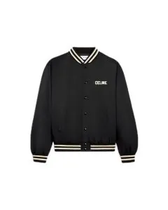 loose celine teddy jacket in nylon