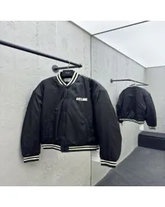 loose celine teddy jacket in nylon