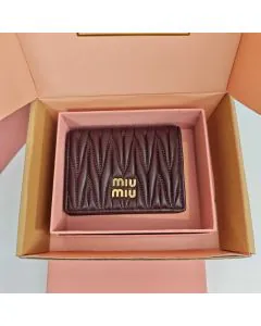 MIU MIU Small matelassé nappa leather wallet