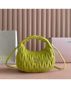 MIU MIU Wander matelassé suede bag