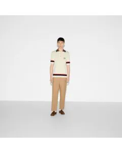 Gucci Knit cotton polo T-shirt with Web