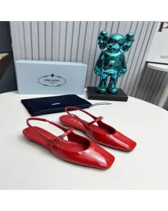 Prada Patent leather slingback ballerinas