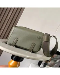 LOEWE XS Military messenger bag in soft grained calfskin