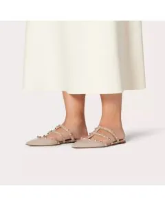 Valentino ROCKSTUD PATENT-LEATHER MULE