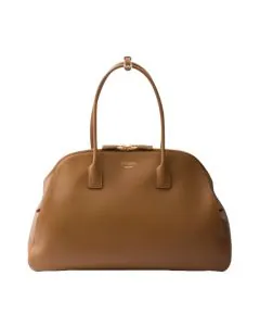 Prada Large leather tote bag with zipper closure