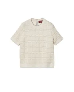 Gucci Wool and lamé check jacquard top