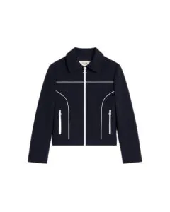 Celine chelsea blouson jacket in gauffered double wool
