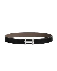 Hermès H au Carre belt buckle & Reversible leather strap 32 mm
